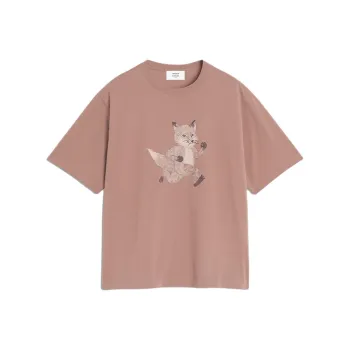 Maison Kitsune Speedy Fox Printed Oversized T Shirt