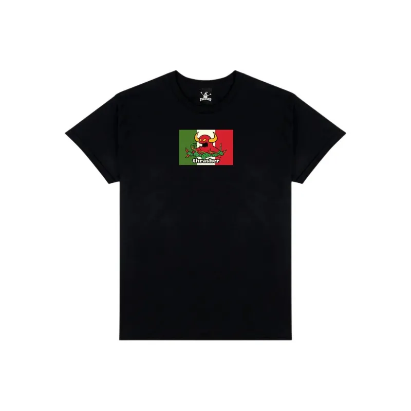 Toy Machine X Thrasher T-Shirts Unisex Black-0