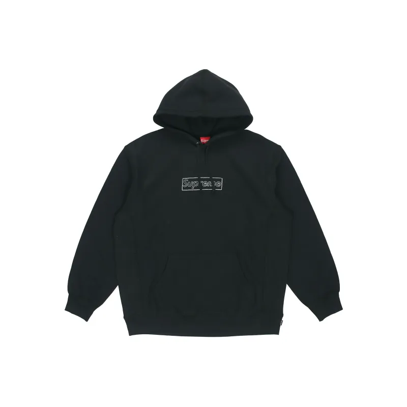 Supreme X Kaws Chalk Logo Hooded Sweatshirt-0