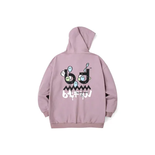 Bt Crew Neck Loose Fit Regular Sweatshirt Unisex White Taro Purple