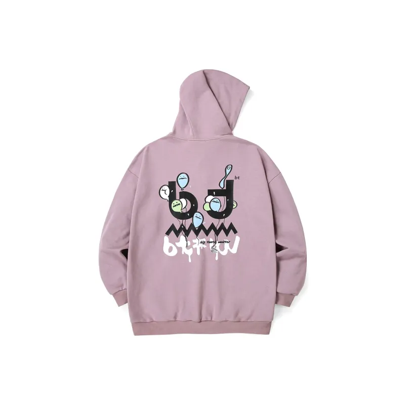 Bt Hooded Loose Fit Regular Sweatshirt Unisex Taro Purple-0