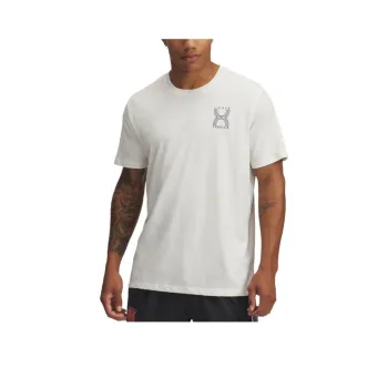 Under Armour SS25 T Shirt Men's White Quartz/Downpour Gray
