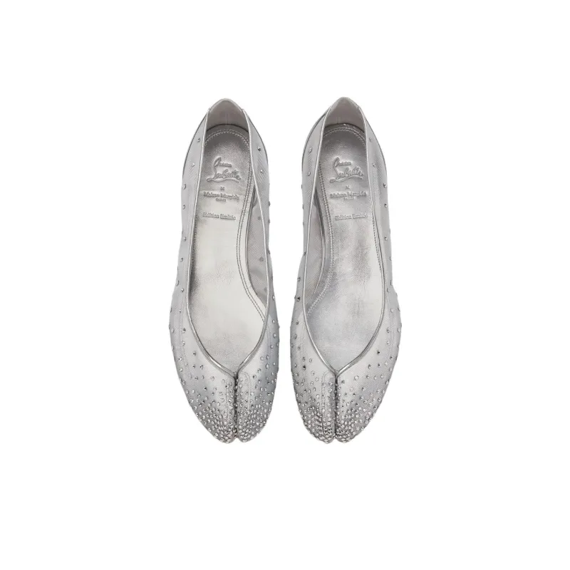 Christian Louboutin x Maison Margiela Marlougiela Casual Single Shoes Women's Silver-2