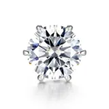 14K Gold+0.5 Carats White Moissanite Stud Earring (Single)