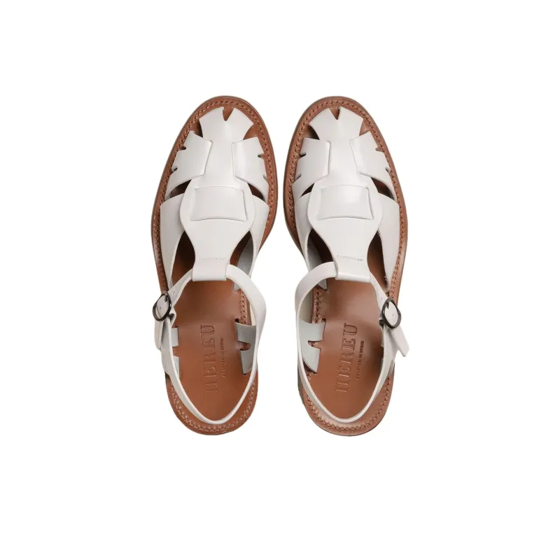 Hereu Pesca Roman Sandals 5cm Women's White-3