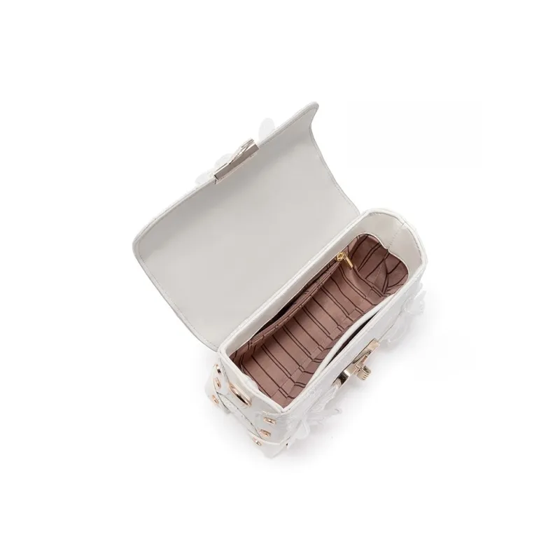 CLEVER& KETCH PU Box Bag Handbags Women's White/Pink-5