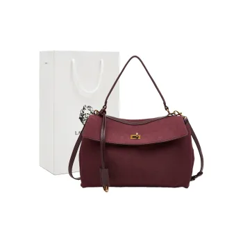 Old Man's Head Synthetic Leather One Shoulder Handbags Women's Brown/Black/Deep Red
