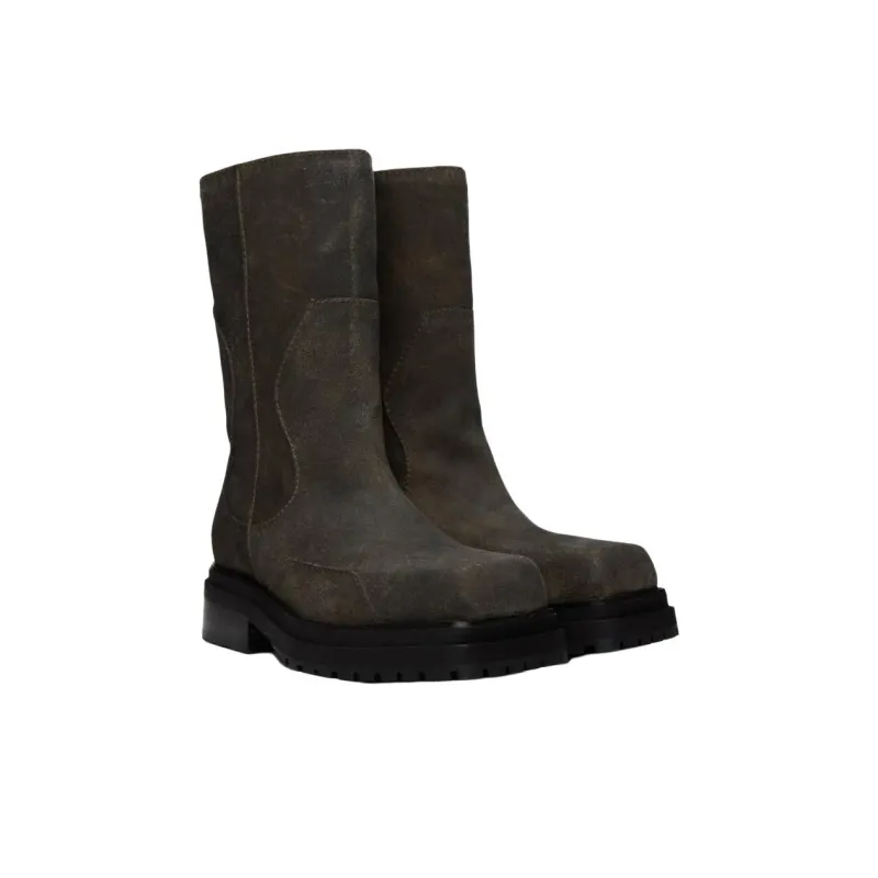 ECKHAUS LATTA Stack Ankle Boots 5cm Women's Brown-2