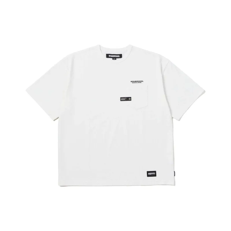 NEIGHBORHOOD Logo embroidered Cotton T shirt-2