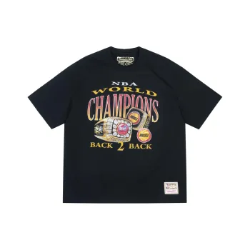 Mitchell & Ness Drop Shoulder Sleeve T Shirt Unisex Black Houston Rockets