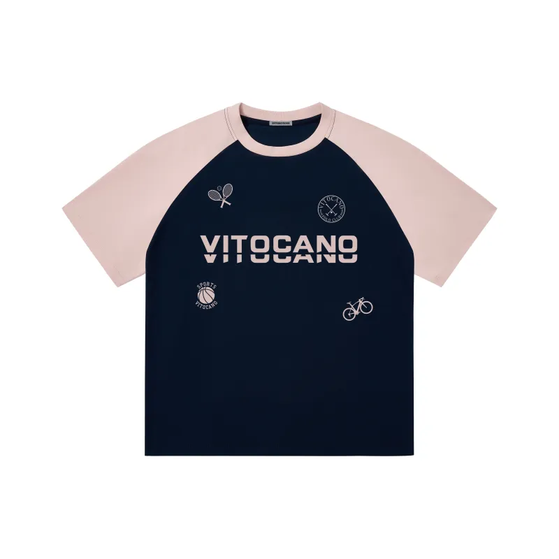 Vitocano T-Shirt Unisex White & Navy Blue-8