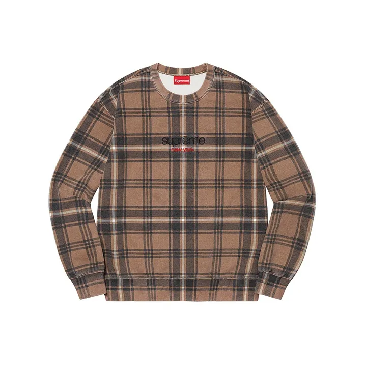 Supreme Plaid Crewneck-3