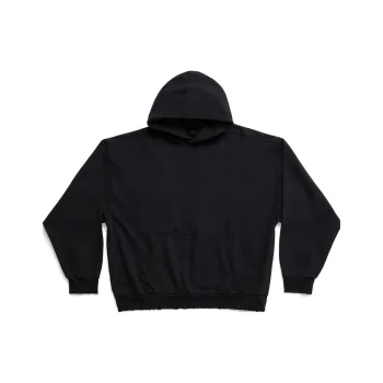 Balenciaga Vintage-Effect Loose-Fit Hoodie