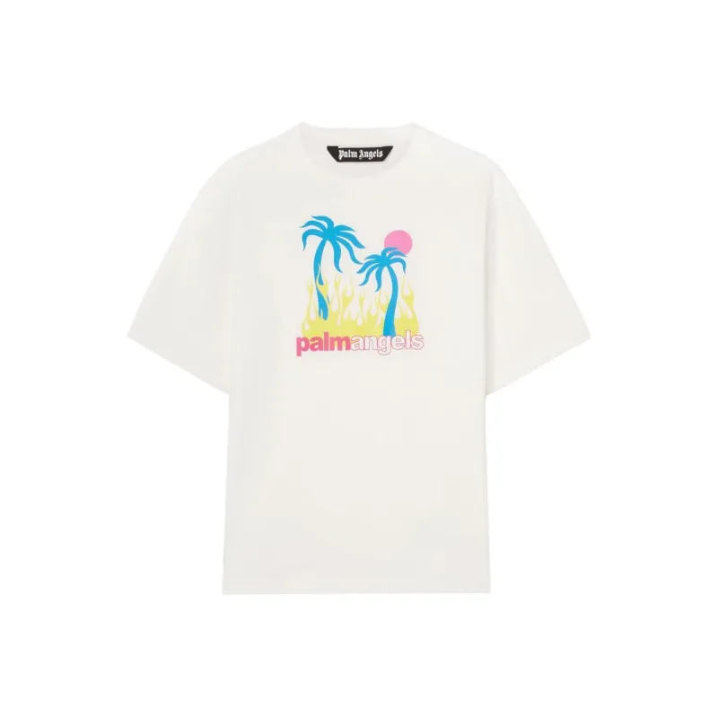 PALM ANGELS Burning Oasis T shirt-0