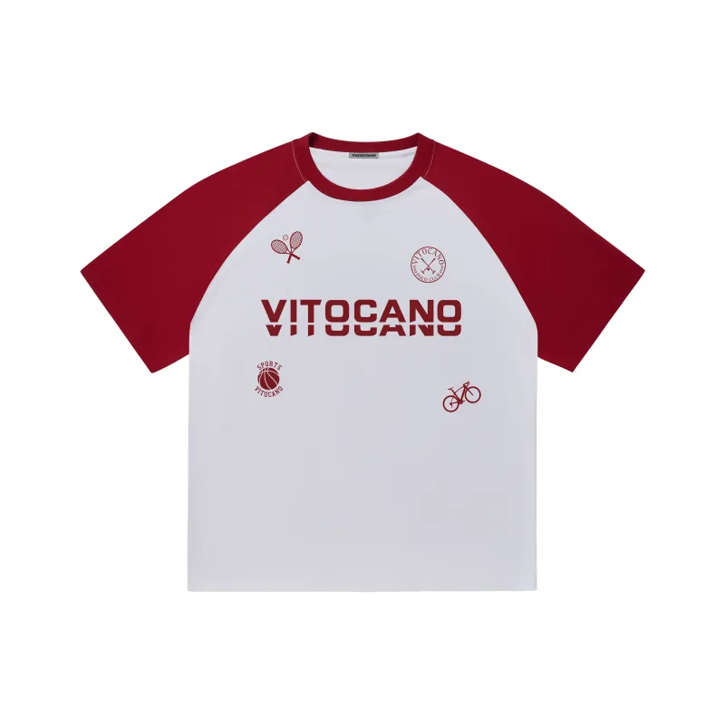 Vitocano T-Shirt Unisex White & Navy Blue-3