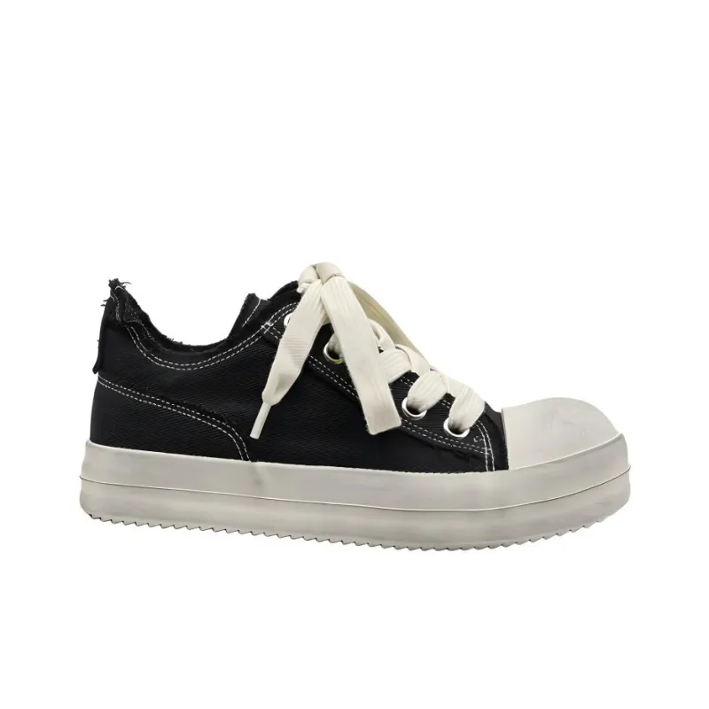 AMICNIEGD Breathable Height Increasing Abrasion Resistant Low Top Canvas Shoes Men's-1