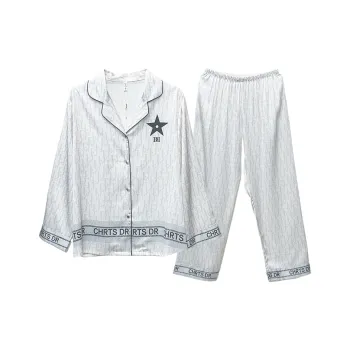 Slimma Pajama Set Women's Gray Star Ti