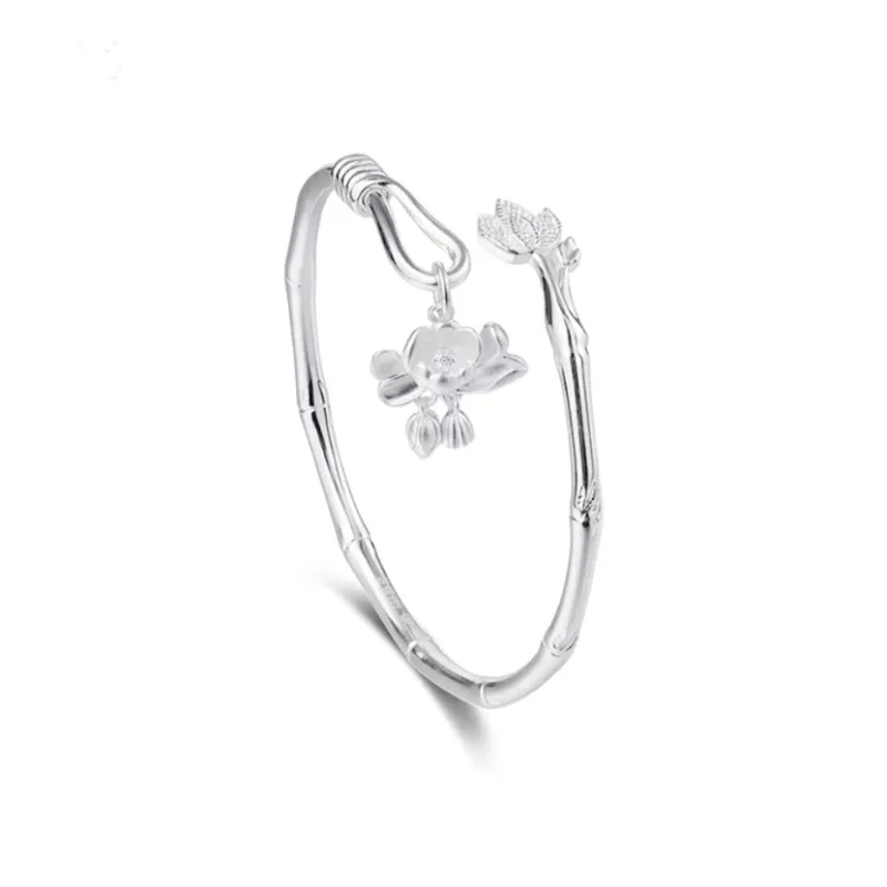 Hui Xuan Charm 999 Fine Silver Bangles Women's-0