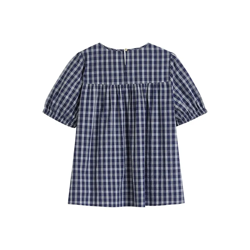 Inman Shirts Women's Navy Blue-1