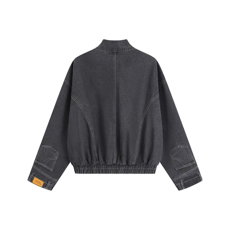 WARNING LIGHT Denim Jacket Unisex-0