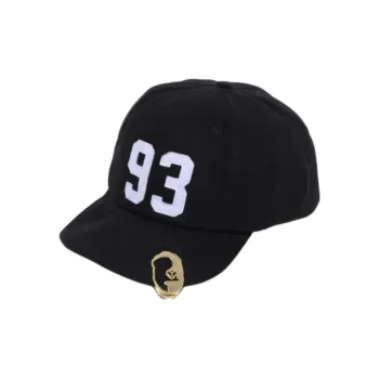 A BATHING APE Cotton Baseball Caps Unisex Black