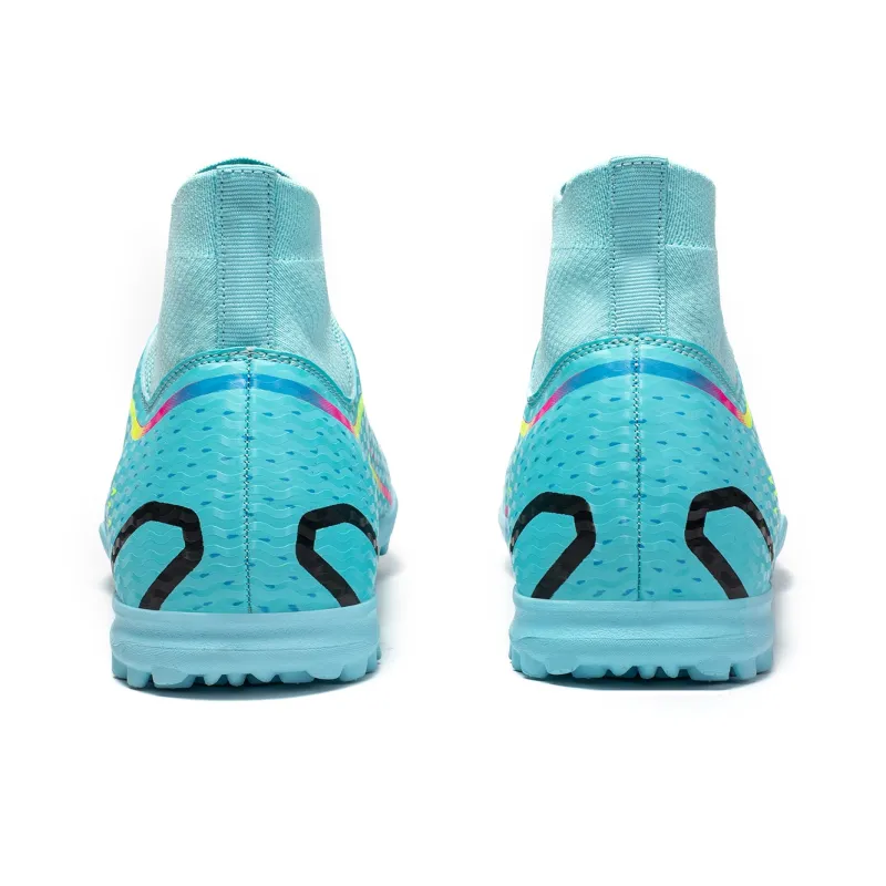 QIUTEXIONG TF Turf Artificial Ground, Indoor Slip Resistant Soccer Shoes Unisex-9