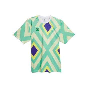 Adidas Originals BRAZIL CRIOLA JERSEY T Shirt Men's Pulse Yellow/Multicolor