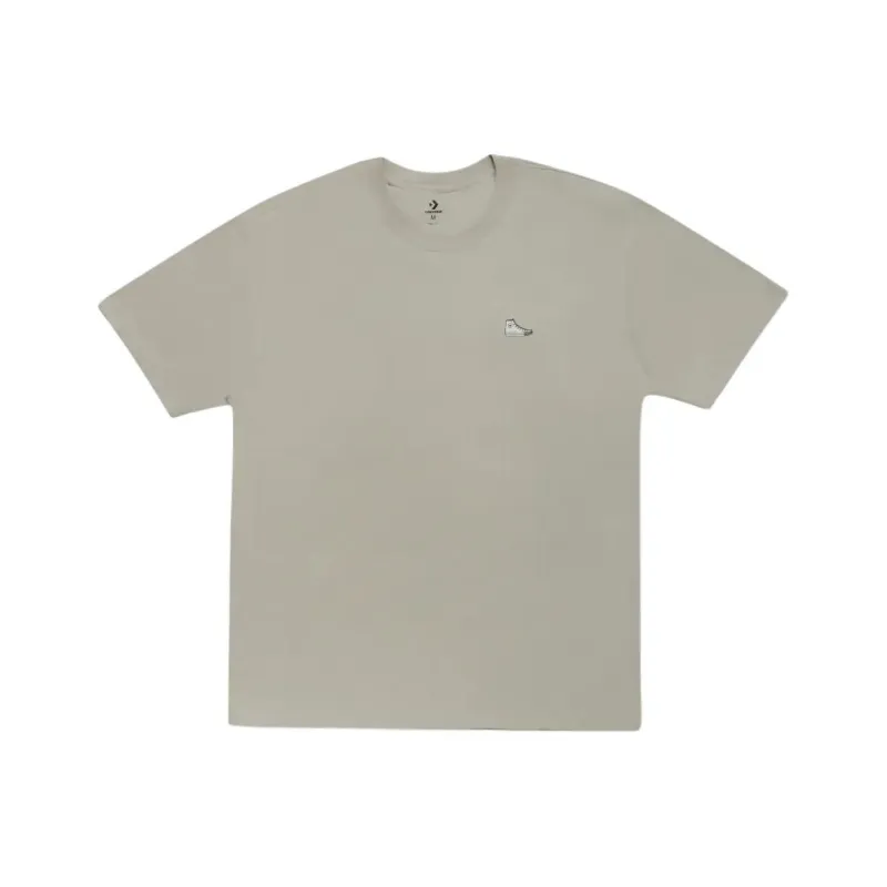 Converse Camiseta Go-to Sneaker Patch Bege T-Shirt Unisex Gray-0