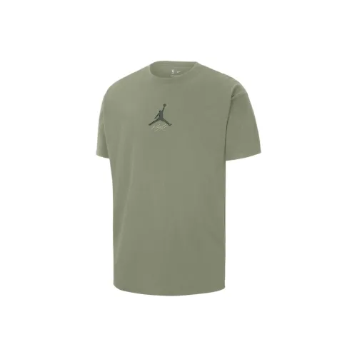 Jordan Milwaukee Bucks Courtside Statement Edition T-Shirt Men's Oil Green