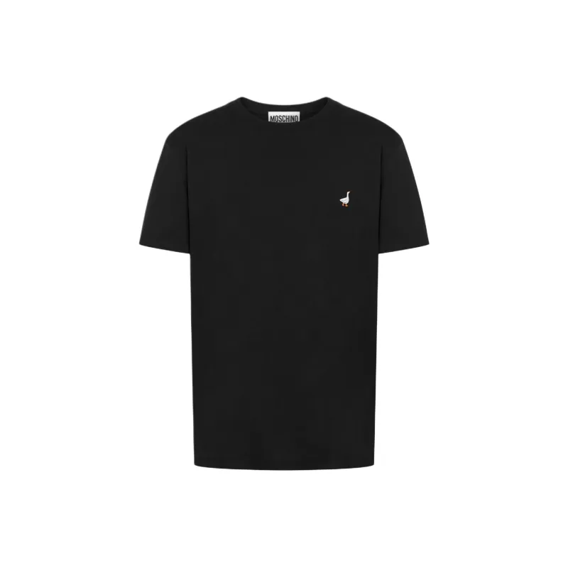 MOSCHINO Duck Embroidered Crewneck T Shirt-0