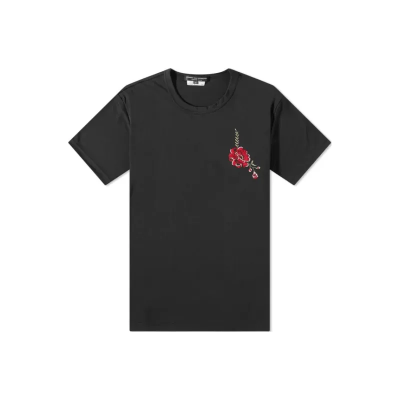 COMME Des GARCONS HOMME PLUS Jersey Embroidery Pattern D T Shirt-0
