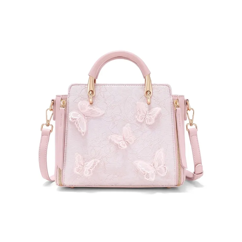 CLEVER& KETCH PU Handbag Women's White/Pink-6