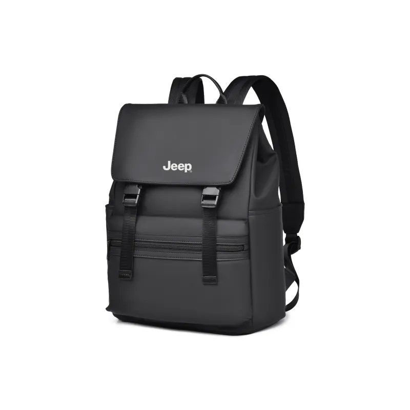 Jeep Membrana Dermalis Commute Students Laptop Bag Backpack, Regular Unisex Black/Gray/Green-1