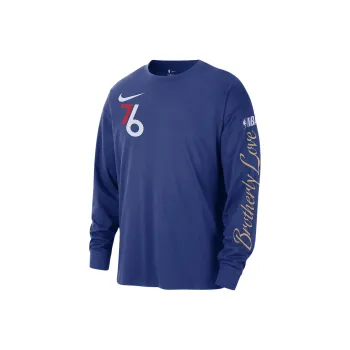 Nike Philadelphia 76ers Courtside City Edition Men's Nike Nba Max90 Long Sleeve T Shirt