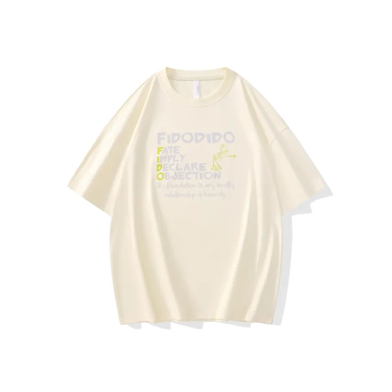 FIDO DIDO Short Sleeved T Shirts Unisex-23