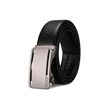 PIERRE CARDIN Cow Leather Belts Men's Black 3.5cm