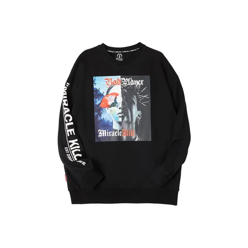 MIRACLE KILL Crew Neck Loose Fit Regular Sweatshirt Men's-0