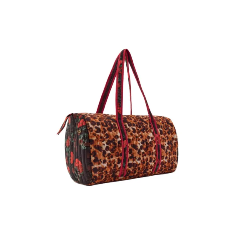 ZARA Cotton Travel Bag Women's Red-1