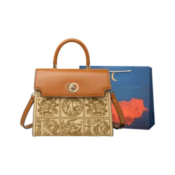 Elsvet Artificial Leather Handbag Regular Women's Brown