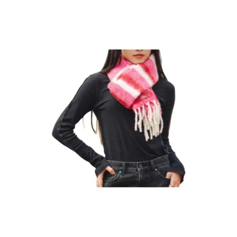 UNIQLO Knit Scarves Unisex Pink-4