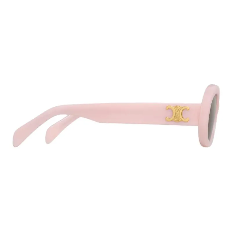 CELINE Acetate Oval Sunglasses Women's Pink-2