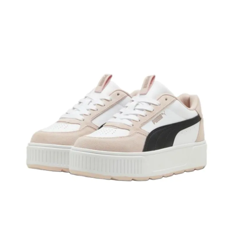 PUMA KARMEN REBELLE Anti Slip Wear Resistant Low Top Skateboard Shoes Women's White Pink Black-2