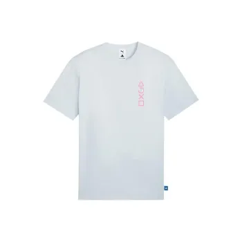 PUMA x PlayStation SS24 T Shirt Men's Misty Silver