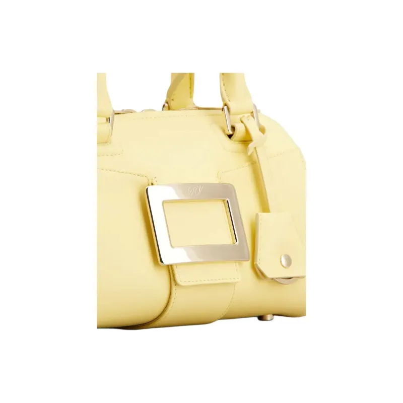 Roger Vivier Belle Vivier Calfskin One Shoulder Handbag Mini Women's Yellow-6