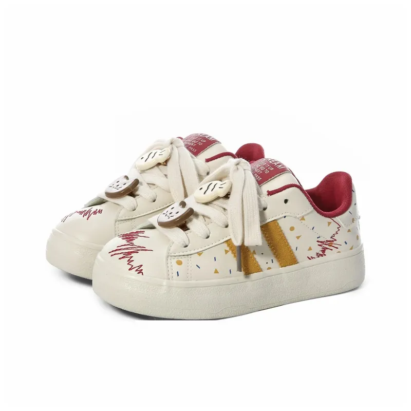 Anime Story Slip Resistant, Abrasion Resistant, Lightweight, Breathable Low Top Skateboard Shoes Women's-30