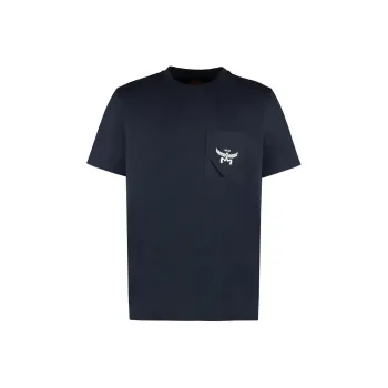 MCM Logo Embroidered Crewneck T Shirt