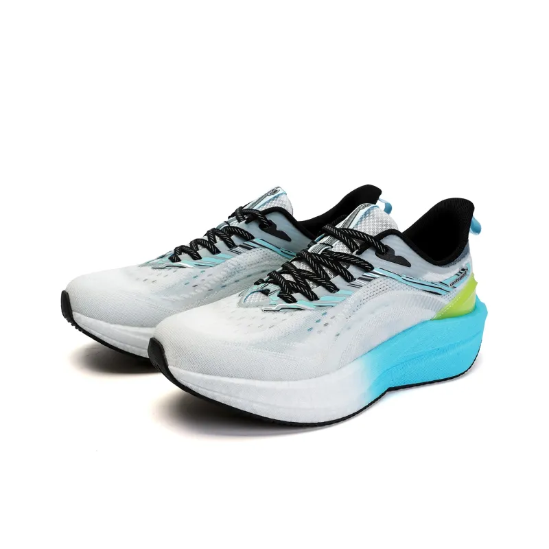 CariteSport Running Shoes Men Low Top White, Black, Green-1
