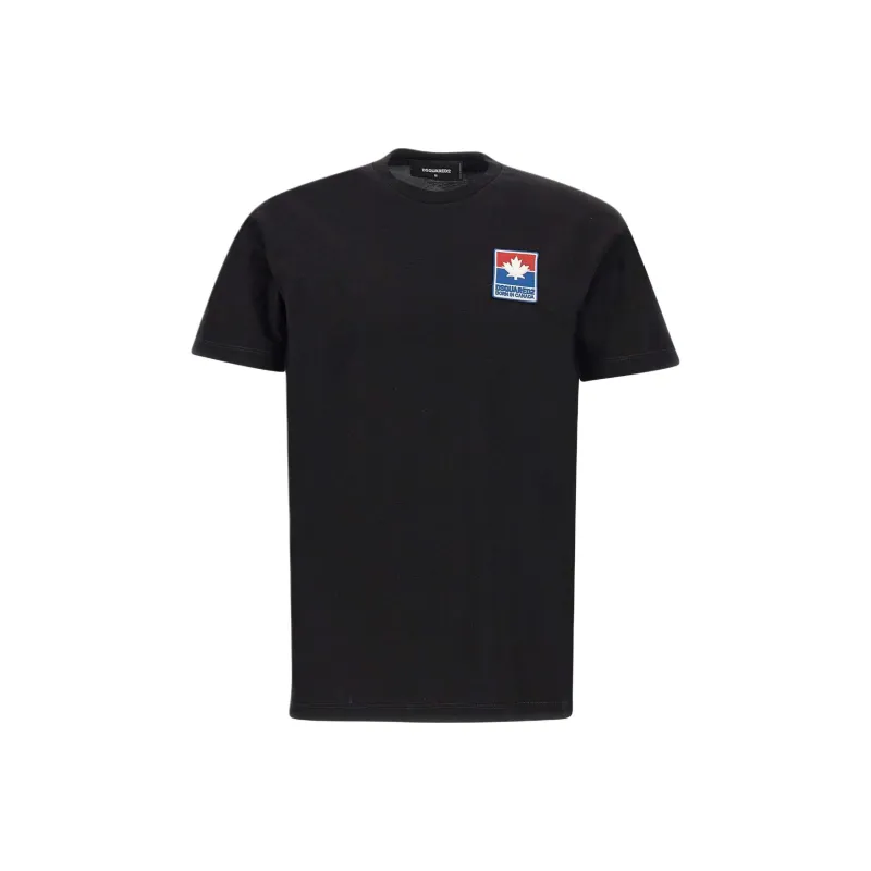 DSQUARED 2 Logo Patch Crewneck T Shirt-0