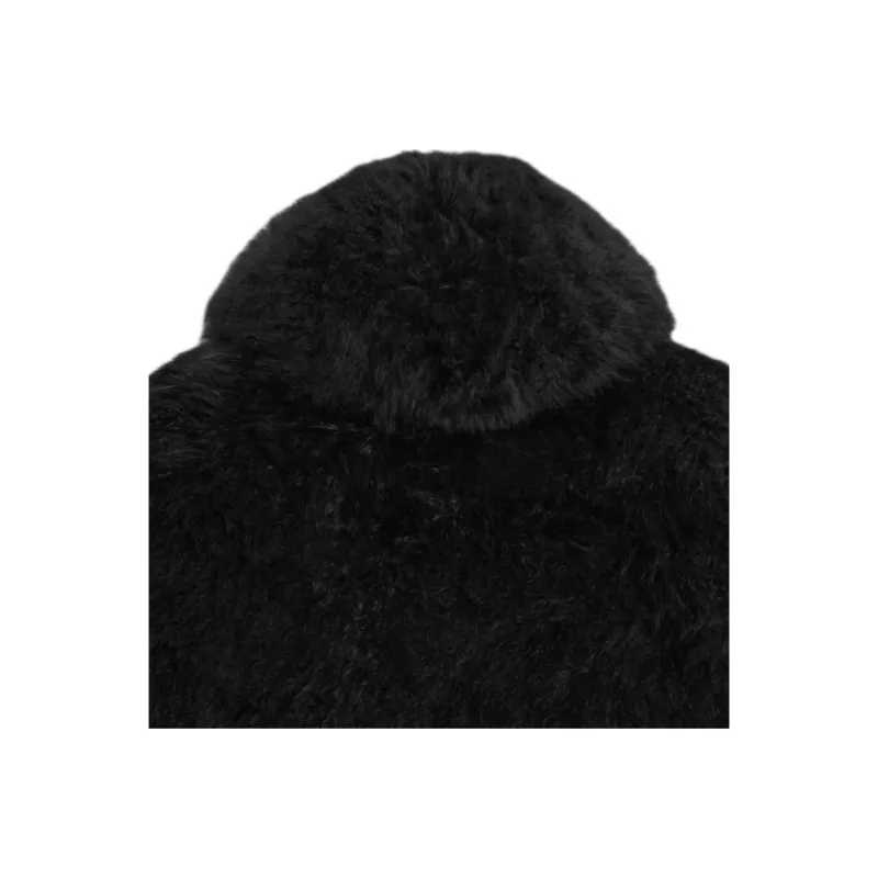 CELINE Velvet-feel Coat Women's Black-3