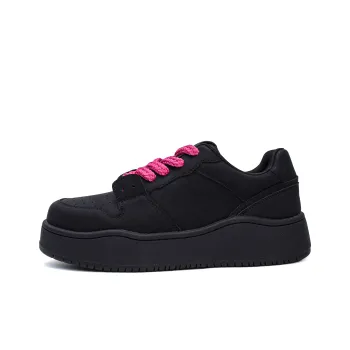 Rummaden Cushioned Slip Resistant Abrasion Resistant Breathable Low Top Skateboard Shoes Unisex Black